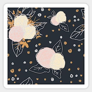 fluffy flowers pattern Sticker